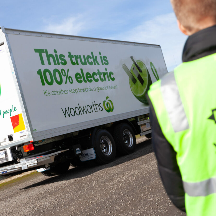 woolworths branded truck